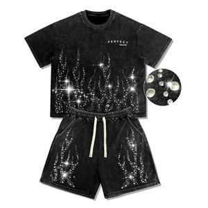 Ensembles décontractés respirants pour hommes : chemise zippée et short – Qualité supérieure, 2 pièces, été-automne, personnalisables - Product Image 5