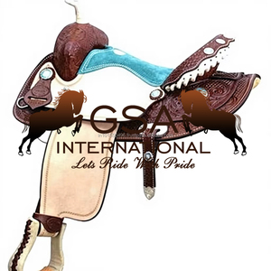 Silla de montar western 100% cuero genuino, tamaño personalizable, para equitación y entrenamiento, a precio de fábrica. - Product Image 5