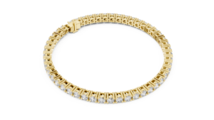 10K 14K <b>Solid</b> Gold Round Cut Lab Grown Diamond Tennis <b>Bracelet</b> DEF VVS Classic Prong Set Wedding <b>Bracelet</b> Fine Jewelry for Women - Product Image 5