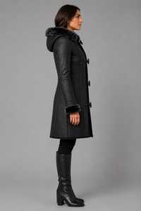 Veste en fausse fourrure pour femme, vêtement d'extérieur chaud pour l'hiver, doublure en fausse fourrure, fermeture éclair sur le devant, manches longues, intérieur doux, col confortable - Product Image 3