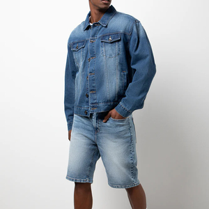 Custom Denim <b>Shorts</b> <b>Set</b> Men Casual Shirt and <b>Shorts</b> for Wholesale - Product Image 3