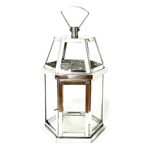 Lanterne à bougie portable en acier inoxydable de haute qualité, durable, moderne, en métal et verre, avec finition brillante, lanternes à bougie suspendues - Product Image 3