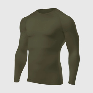 T-shirt de compression personnalisé en gros, haute performance, respirant, écologique, avec coutures plates, anti-UV et séchage rapide pour hommes - Product Image 3