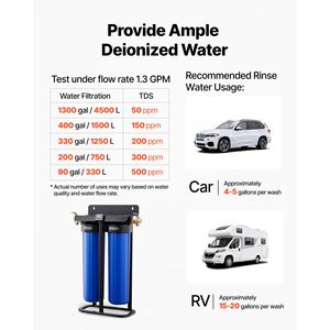Spotless Car Wash Water System 2x4L DI Resin TDS Meter Bypass Valve Deionized Water for Car <b>Washer</b> Spot Free - Product Image 5