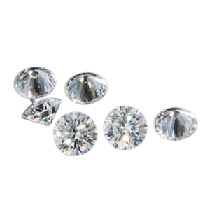 Pierre de Moissanite en vrac en gros, taille brillant rond, couleur D, pureté VVS, pierre de bijouterie cultivée en laboratoire avec effet de feu, certifiée - Product Image 1