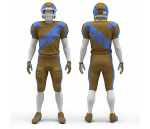 Uniforme de Fútbol Americano Sublimado de Primera Calidad, Diseño Personalizado, Equipación de Fútbol para Equipos |   Ropa Deportiva Transpirable de Poliéster - Product Image 5