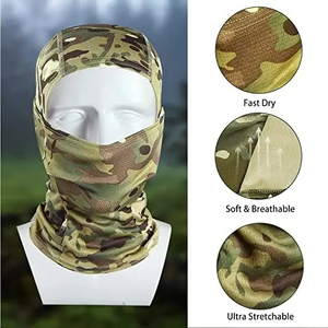 Balaclava camouflage universelle, taille unique, respirante, imperméable, masque facial d'extérieur, adulte unisexe, 100% polyester - Product Image 3