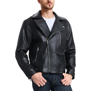 Chaqueta de Motocicleta de Cuero Genuino, Estilo Urbano, Cuello Alto, Impermeable, Resistente al Viento, con Logotipo Personalizado en la Parte Delantera - Product Image 4