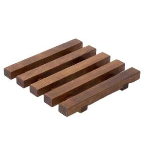 Soporte de Madera de Lujo con Múltiples Ranuras para Tablas de Cortar, Base Plana, Organizador Moderno para Encimeras de Cocina, Almacenamiento de Tablas de Cortar - Product Image 1