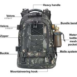 <b>Black</b> Tactical Gear Bag Digital Camouflage Laptop Camping Hiking <b>Backpack</b> - Product Image 3
