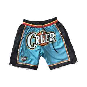 Shorts de basketball personnalisés pour hommes, double maille, coupe ample, imprimé hip-hop, streetwear, avec poches zippées - Product Image 1