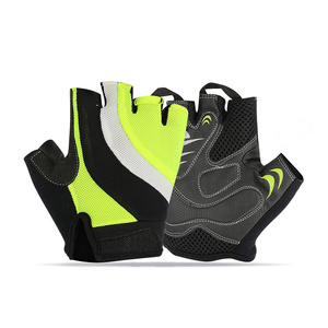 Gants de cyclisme unisexes demi-doigts, nouveau design, en cuir synthétique PU, avec grip en silicone, respirants, pour entraînement, vente en gros, sport et gym - Product Image 6