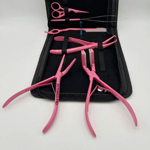 Kit de Herramientas Profesional ZETOMED PRO para Extensiones de Cabello Rosadas, Alicates de Presión con Almohadillas de Silicona y Acero Inoxidable - Product Image 2