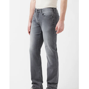 Casual Wholesale Cotton Zip <b>Fly</b> Midweight Straight Leg Breathable Washed Solid Woven <b>Jeans</b> Men's Pants Mid Waist Business - Product Image 2