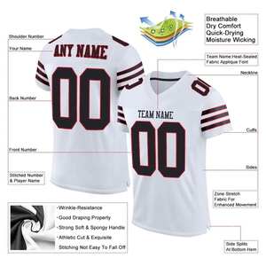 Performance American Football Jersey Personalized Team Shirt Breathable Short Sleeve Printed Sports Uniform for Club <b>Games</b> - Product Image 4