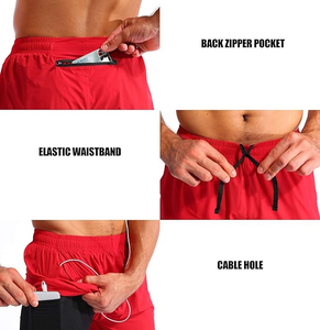 Shorts de sport en toile respirants avec cordon de serrage pour musculation, fitness et entraînement en salle de sport – Édition été, écologiques, OEM/ODM - Product Image 1
