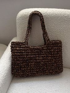Sac fourre-tout en rotin fait main, style bohème, forme rectangulaire, décoration intérieure, accessoire pour le salon - Product Image 3