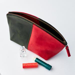 Organisateur de cosmétiques à grande fermeture éclair écologique en gros, sac pour femmes, logo personnalisé, cuir, portable, rangement de voyage, maquillage LCB-0012 - Product Image 6