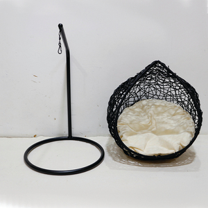 New Design Modern Round Plastic Pet Nest Bed with White <b>Cushion</b> for Indoor Cats <b>Small</b> Size Breathable Design - Product Image 3