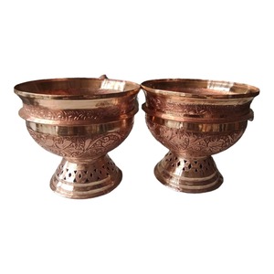 <b>Heart</b> Shaped Copper bowl <b>with</b> lid and etching - Product Image 5