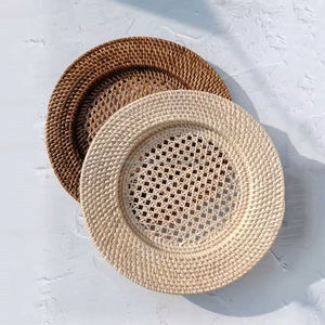 Vietnam Handmade Rattan Charger Plates Wholesale Eco Friendly Lightweight Durable Decorative Tableware Perfect for Wedding - Product Image 1