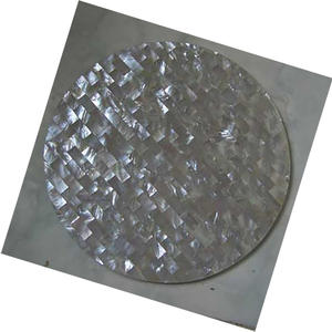 Set de table en coquillages écologiques, design moderne, blanc, taille 30 cm - Product Image 3