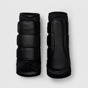 Botas de montar Tough Tack de malla transpirable con paneles de PU y forro de mezcla de bambú para un ajuste fresco, seguro y fácil de regular en color azul. - Product Image 5