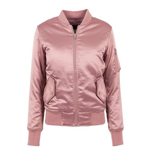Vestes bomber en satin de haute qualité pour femmes, streetwear féminin, légères, manches longues, col montant, fermeture éclair, veste en satin de soie - Product Image 5
