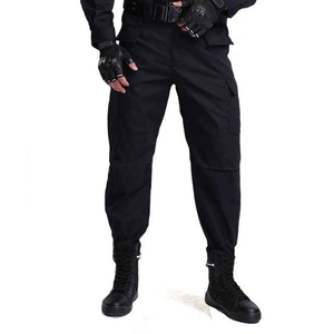 Unisex <b>Navy</b> <b>Blue</b> Breathable Polyester <b>Security</b> <b>Uniform</b> <b>Shirt</b> with Pockets and Radio Holder for Adults - Product Image 4