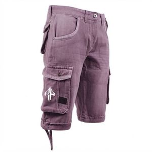 Pantalones Cortos de Mezclilla para Hombre, de Alta Calidad, con Estampado de Serigrafía, Estilo Jeans, de Pierna Ancha, Material Spandex/Poliéster - Product Image 4