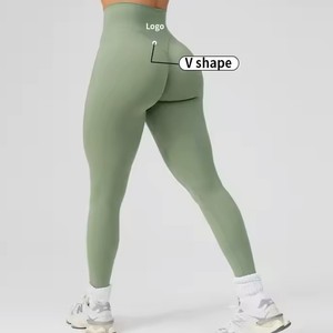 Wholesale Custom High Waist <b>Yoga</b> Leggings Women Ladies' Classical Breathable Silk Sport Outfit GYM Fitness Workout Ladies' <b>Pants</b> - Product Image 1