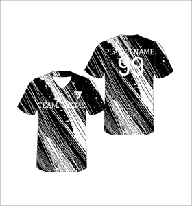 Camiseta de Fútbol Personalizada con Cuello en V, Manga Corta, Sublimada, de Poliéster que Absorbe la Humedad, para Adultos Unisex, con Impresión del Nombre del Equipo - Product Image 1
