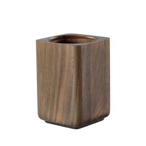 Portalápices de Madera de Bambú y Nogal para Escritorio, Organizador Geométrico para Lápices, Portalápices Bonito para Oficina, Organizador de Brochas de Maquillaje - Product Image 1