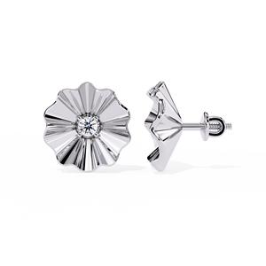 AMBER JEWELS Boucles d'oreilles unisexes en or massif 18 carats plaqué or rose, diamants naturels taille brillant couleur E certifiés IGI, luxe, 12 grammes - Product Image 2