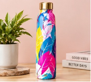 Bouteille d'eau en cuivre pur avec design galaxie cosmique, style bohème, portable pour les voyages - Product Image 4