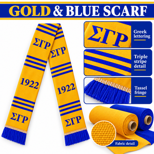 Écharpe de graduation en acrylique tricotée pour femme, personnalisée, en gros, pour la sororité Sigma Gamma Rho 1922, étole, sash, accessoires grecs - Product Image 6