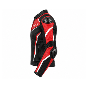 Chaqueta de Cuero Personalizada para Motociclismo de Carreras, con Protección en Hombros y Codos, Cintura Ajustable, Paneles Perforados, Ignífuga - Product Image 4
