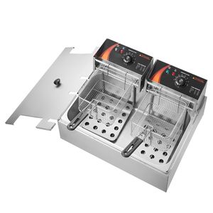 Friggitrice Elettrica Commerciale da 3000W, 18Qt/17L Grande Capacità, in Acciaio Inossidabile, per Tacchino, con 3 Cestelli Rimovibili, Modello da Banco - Product Image 5