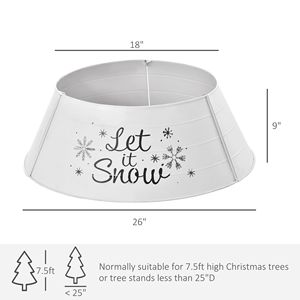 Gonna in Ferro Battuto Artigianale a Forma di Fiocco di Neve per Collare Albero di Natale da 26 Pollici, Bianca, per Decorazioni Domestiche e Feste - Product Image 3