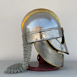 Casco de Guerrero Vikingo Medieval con Malla de Hierro, Casco de Lobo Nórdico, Disfraz de Armadura para Cosplay, Reenactamiento Histórico - Product Image 4