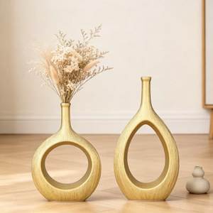 Customized Handmade Aluminium Tabletop Flower Vase For Home & Garden Decor Golden Flower Pots For Event And Wedding Centerpieces - Product Image 2