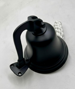 Cloche de bateau artisanale en aluminium, petite taille, à suspendre au mur, sonnette de porte nautique décorative, moderne, avec tirette en corde, pour la maison, le bureau, l'hôtel, la salle de repose - Product Image 3