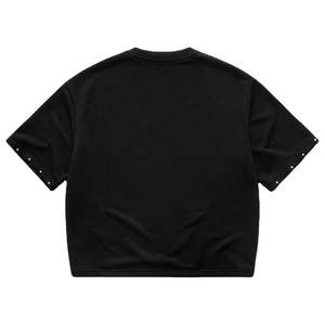 เสื้อยืดผู้ชายดีไซน์ล่าสุดขายส่ง ประดับเพชร สไตล์สตรีทแวร์ คอกลมทรงโอเวอร์ไซส์ ฮิปฮอป ระบายอากาศได้ดี - Product Image 6