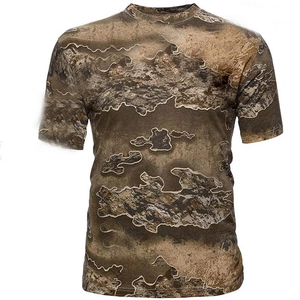 T-shirt de pêche personnalisé 100 % polyester respirant et extensible, motif camouflage Bottomland délavé, vintage, à manches courtes, pour la chasse - Product Image 3