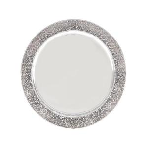 Assiette de service moderne et élégante Lavie Creations en métal, couleur argent, finition brillante, design attrayant, passe au lave-vaisselle - Product Image 6