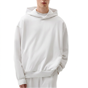 เสื้อฮู้ดผู้ชายไซส์ใหญ่ สีพื้น ผ้าฝ้ายเฟรนช์เทอร์รี่ ทรงลำลอง ใส่ได้ในฤดูใบไม้ร่วง - Product Image 6