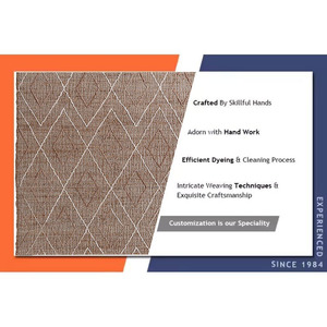 Grand tapis de jute écologique tapis de cuisine de taille personnalisée fabricant indien tapis de prière en gros brodés à la main en usine - Product Image 6