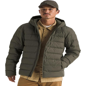 Chaqueta Acolchada Unisex Gris con Cuello Mandarín y Capucha, Exterior de Cuero Genuino, Relleno de Algodón, Cierre de Cremallera, Informal, para Invierno - Product Image 6