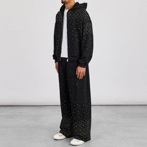 Ensemble de survêtement pour homme Royal Crystal, respirant, léger, design 2 en 1, sweat-shirt et pantalon ornés, vêtements décontractés de luxe - Product Image 4