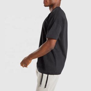 T-shirt Homme Col Rond Prix Usine 100% Coton Épaules Tombantes Coupe Ample Respirant Séchage Rapide Oversize Été - Product Image 3